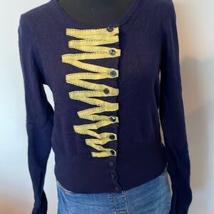 Soft navy cardigan from Anthropologie. M.